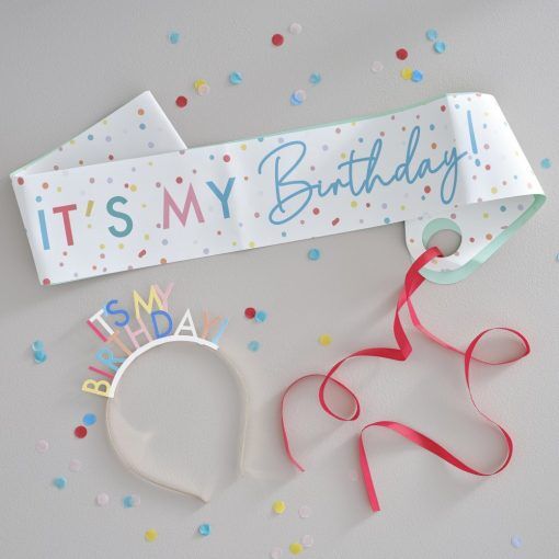 Sash och diadem - It s my birthday - Sasher