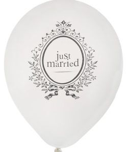 Ballonger - Just Married - 8-pack - Ballonger med tryck, Ballonger