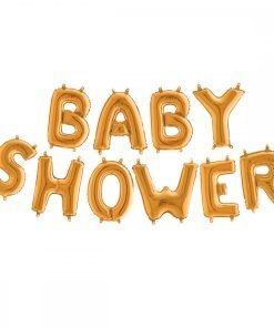 Bokstavsballonger - Baby Shower - Guld - Baby Shower-ballonger, Baby Shower