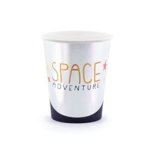 Pappmuggar - Space Party - 6-pack - Pappmuggar till kalas