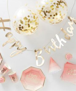 Party in a box - Pink Ombre - Dekorationsboxar till kalas