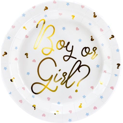 Papptallrikar - Boy or girl? - 6-pack - Gender Reveal-dukning, Gender Reveal, Baby Shower