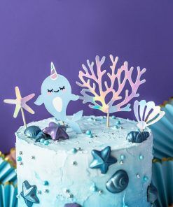 Cake toppers - Narwhal Party - 4-pack - Kalasbakning