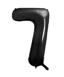 Sifferballong - Svart - 86 cm - Siffra: 7 - Sifferballonger, Ballonger