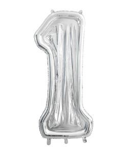Ballongram - Silver - 126 cm - Siffra: 1 - Ballong ramar, Ballonger