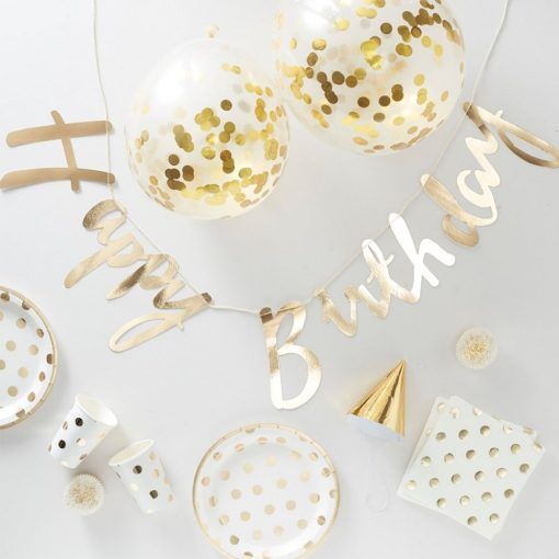 Party in a box - Golden Dots - Kalasdekorationer