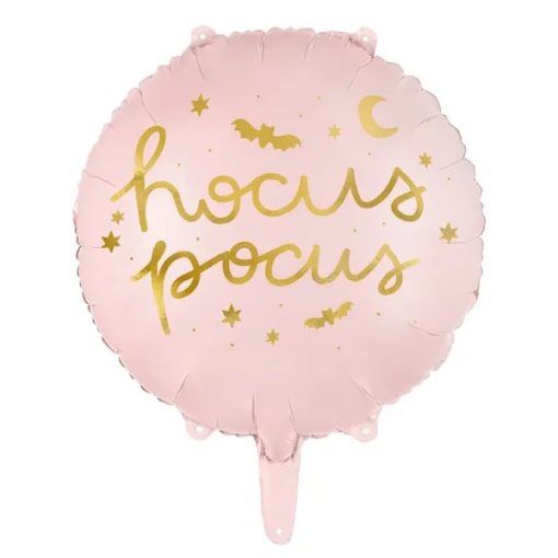 Rund folieballong - Pink Halloween - Rosa/Guld - Halloweendekorationer, Halloween