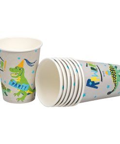 Pappmuggar - Dinosaurie - 8 st - Pappmuggar till kalas