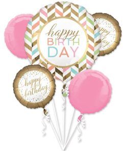 Ballongbukett - Happy Birthday - Confetti fun - Kalasballonger