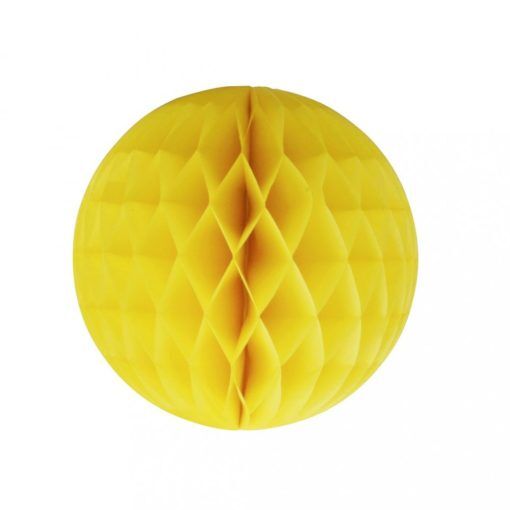 Honeycomb - Gul - Storlek: 10 cm - Honeycombs till kalas, Kalasdekorationer