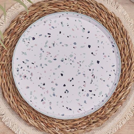 Papptallrikar - Terrazzo - 8-pack - Papptallrikar, Dukning