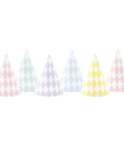Partyhattar - Harlquin - Pastell - Partyhattar