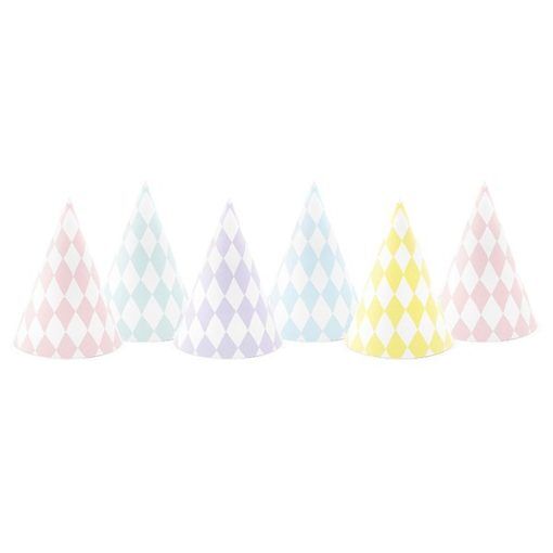 Partyhattar - Harlquin - Pastell - Partyhattar