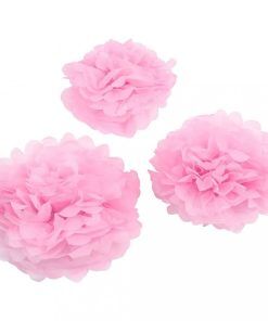 Pom pom - 3-pack - Babyrosa - Pom Poms, Kalasdekorationer