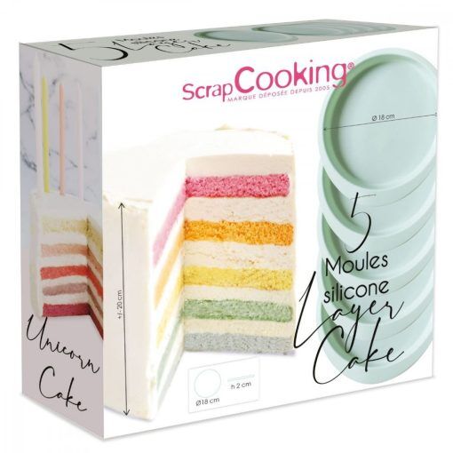 Bakform silikon - Layer Cake - 16cm - Scrapcooking - Runda formar, Bakformar