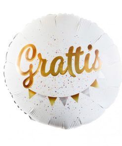 Folieballong - Grattis - 53 cm - Runda, Folieballonger, Ballonger