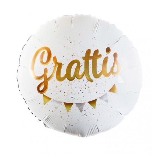 Folieballong - Grattis - 53 cm - Runda, Folieballonger, Ballonger
