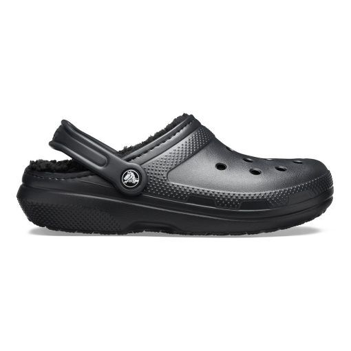 Crocs Classic Fuzz-Lined Clog Fodrad Toffla (Unisex) - 38-39 - Black