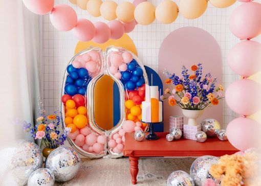 Ballongram - Silver - 126 cm - Ballong ramar, Ballonger