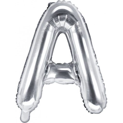 Bokstavsballonger - Silver - 35 cm - Bokstav: A - Bokstavsballonger till dop, Dopballonger