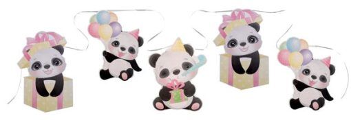 Vimpel/girlang - Panda - Vimplar till kalas, Kalasdekorationer