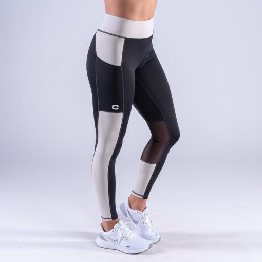 CLN Athletics Tights med fickor Vit Dam Freedom tights Moon grey