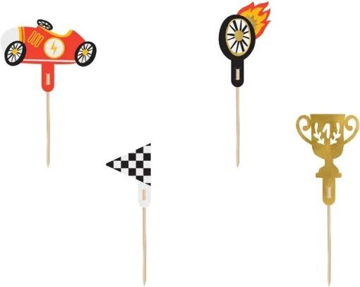 Cake Picks - Racing - 4-pack - Cake Picks