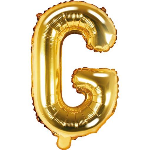 Bokstavsballonger - Guld - 35 cm - Bokstav: G - Bokstavsballonger till dop, Dopballonger