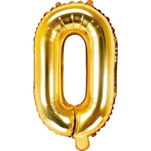 Bokstavsballonger - Guld - 35 cm - Bokstav: O - Bokstavsballonger till dop, Dopballonger