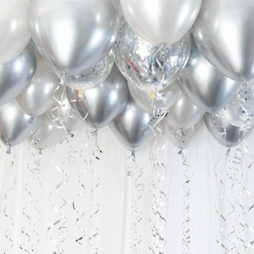 Ballongtak - Silver/Chrome - Takballongskit, Ballonger