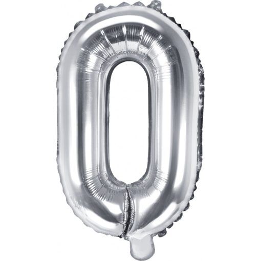 Bokstavsballonger - Silver - 35 cm - Bokstav: O - Bokstavsballonger till dop, Dopballonger
