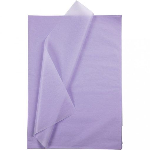 Silkespapper - 25 ark - Ljuslila - Presentpapper, Presentinslagning till kalas