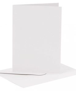 Inbjudningskort - 6-pack - Vita - Baby Shower