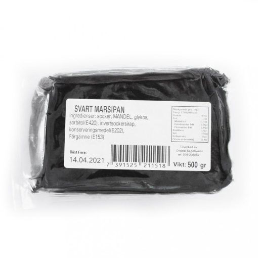 Marsipan - 500g - Svart - Marsipan