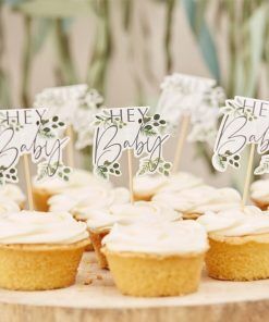 Cake Picks - Botanical Baby - 12-pack - Cake Picks till Baby Shower, Baby Shower