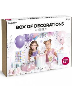 Dekorationsbox - Unicorn - Dekorationsboxar till kalas