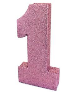 Bordsdekoration - 1:a - Rosa glitter - Bordsdekorationer till kalas