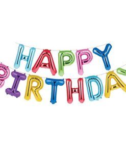 Bokstavsballonger - Happy Birthday - Rainbow - Bokstavsballonger till kalas, Kalasballonger