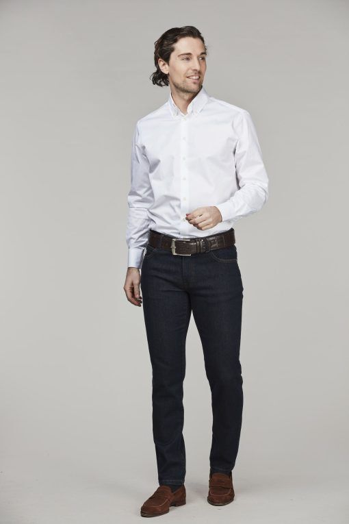 Exklusiva Jeans, 5-pkt Cape Town Silk Touch Denim, Marinblå, 36/36, Hansen & Jacob - 36/36