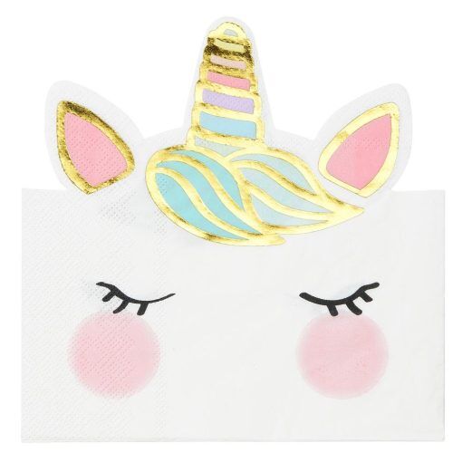 Servetter - Unicorn face - 20-pack - Servetter till kalas