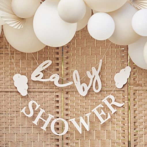Girlang - Baby Shower - Hello Baby - Baby Shower-dekorationer, Baby Shower