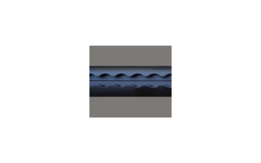 Alu-Zurrschiene halbrund (2000 x 50 x 11,5 mm) eloxiert schwarz C35