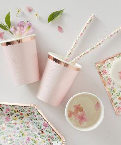 Pappmuggar - Ditsy floral - 8-pack - Pappmuggar till kalas