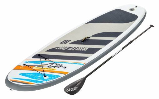 Bestway White Cap SUP aufblasbares Stand-Up Paddling Board inkl. Paddel und Luftpumpe