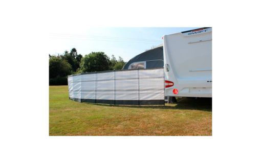 Blue Diamond gestreifter Windschutz 5,4 x 1,22 Meter blau rot