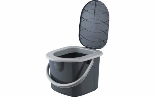 BranQ Tragbare Camping Toilette 15,5 Liter grau