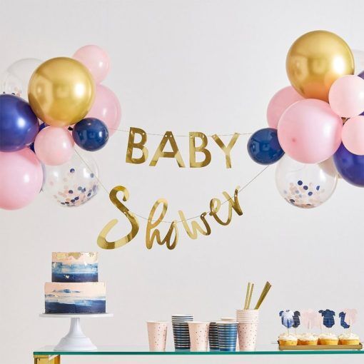 Girlang med ballonger - Baby Shower - Baby Shower-dekorationer, Baby Shower