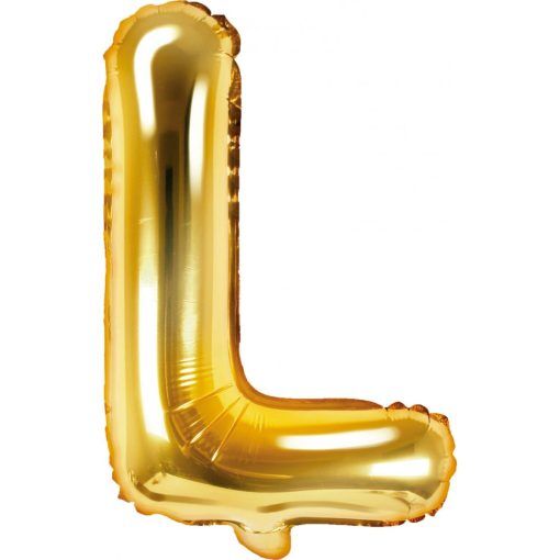 Bokstavsballonger - Guld - 35 cm - Bokstav: L - Bokstavsballonger till dop, Dopballonger