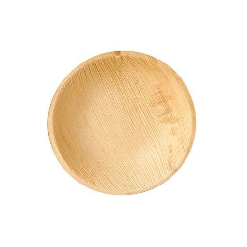 Desserttallrikar av palmblad - Pure - Rund - 18,5cm - 6-pack - Papptallrikar, Dukning