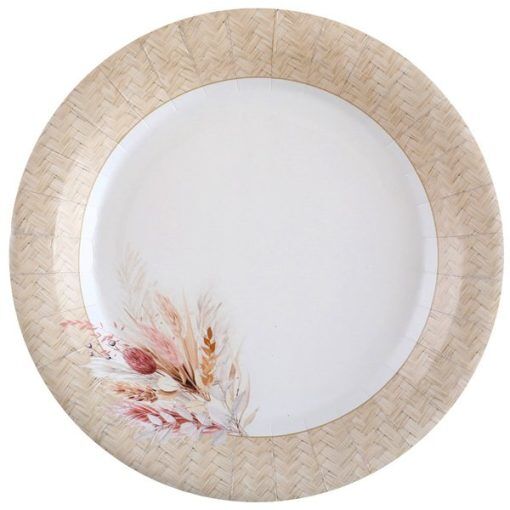 Papptallrikar - Boho Romance - 10-pack - Papptallrikar, Dukning